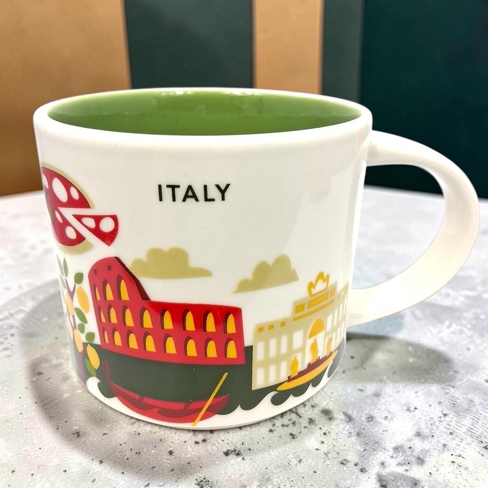 Starbucks You Are Here Italy 2018 Ceramic Coffee Mug 14oz Rare Travel Souvenir